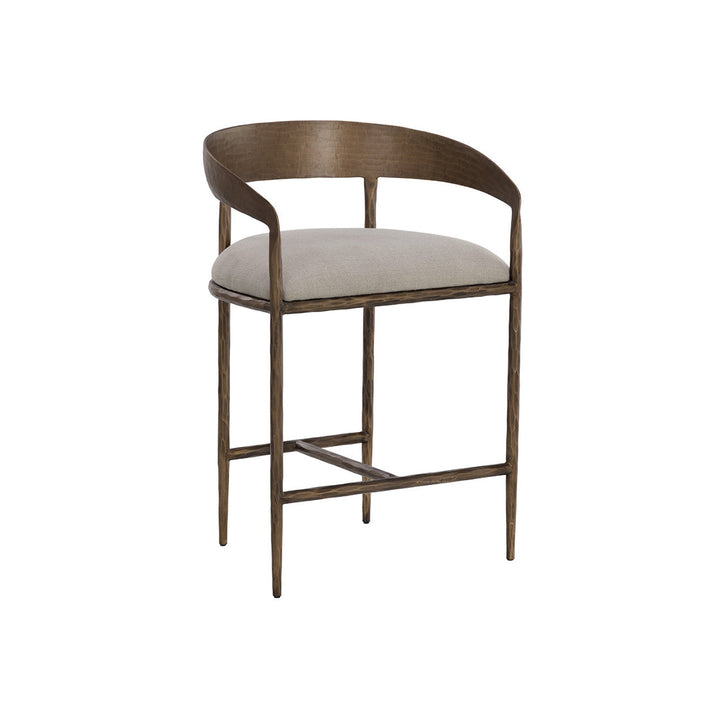 Zanatta Bar + Counter Stool-Sunpan-SUNPAN-110614-Stools & OttomansCounter Stool-Zenith Taupe Grey Leather-9-France and Son