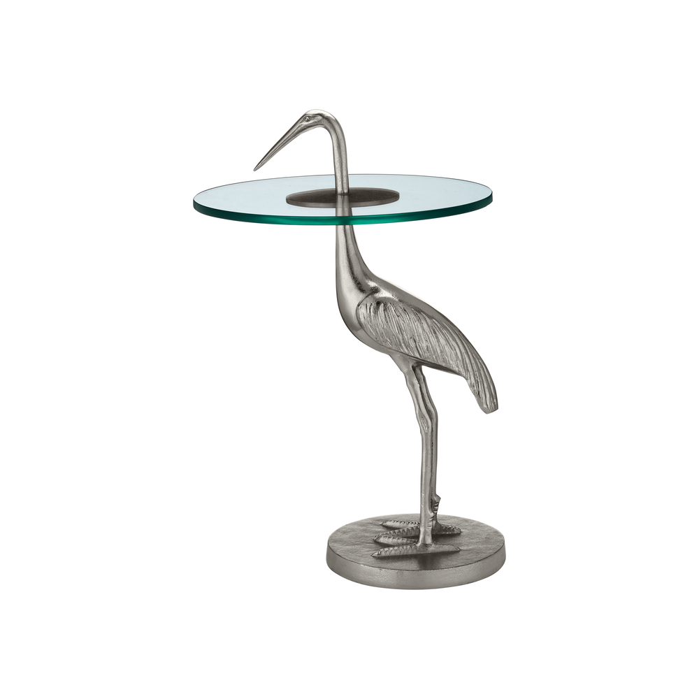 Side Tables Crane Silver Accent Table