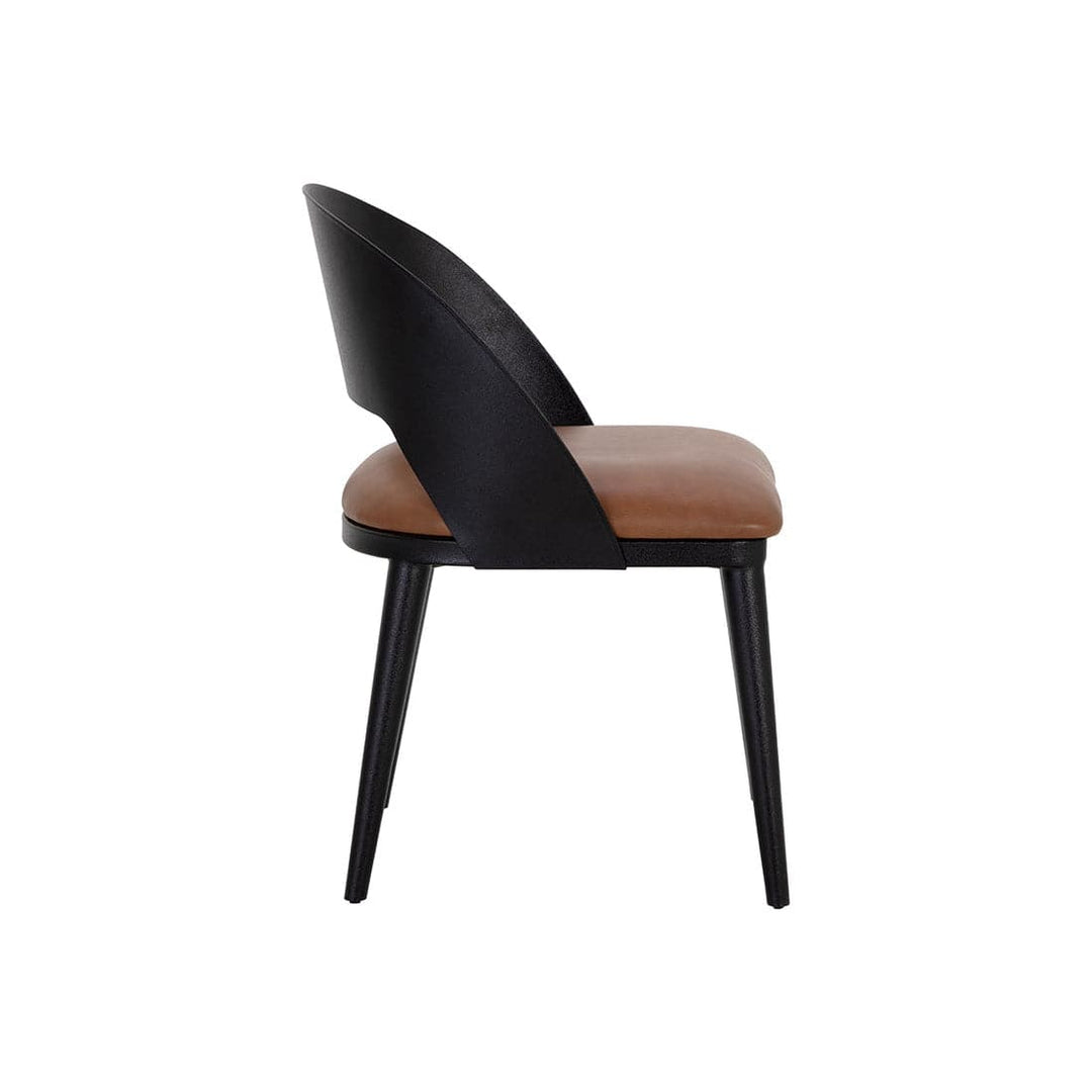 Dezirae Dining Chair-Sunpan-SUNPAN-111041-Dining ChairsAntique Brass/ Charcoal Black Leather-6-France and Son