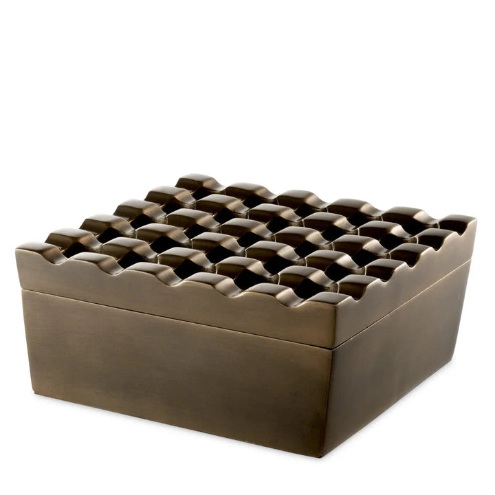 Ashtray Deluxe Dark Antique Brass Finish - image 1