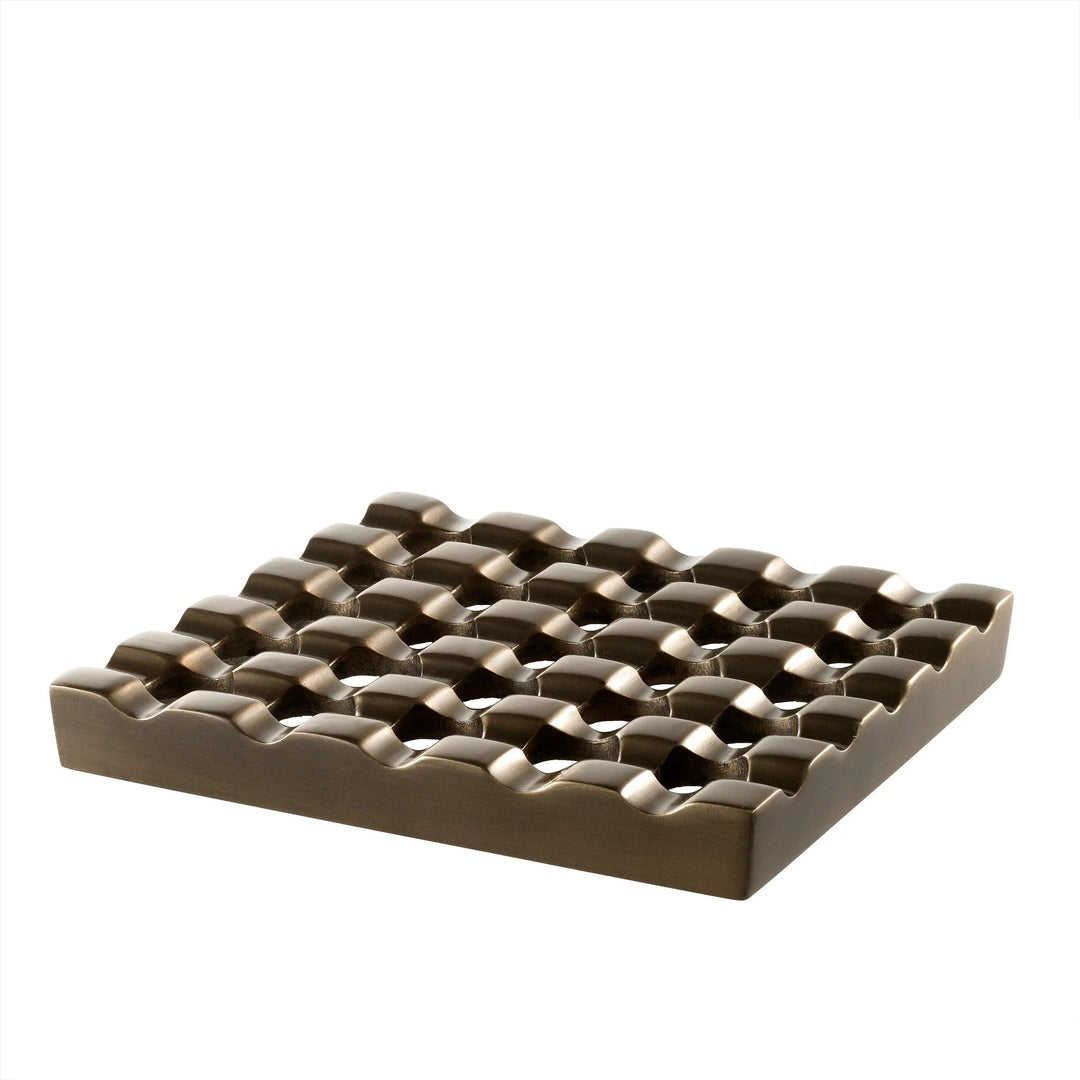 Ashtray Deluxe Dark Antique Brass Finish - image 3