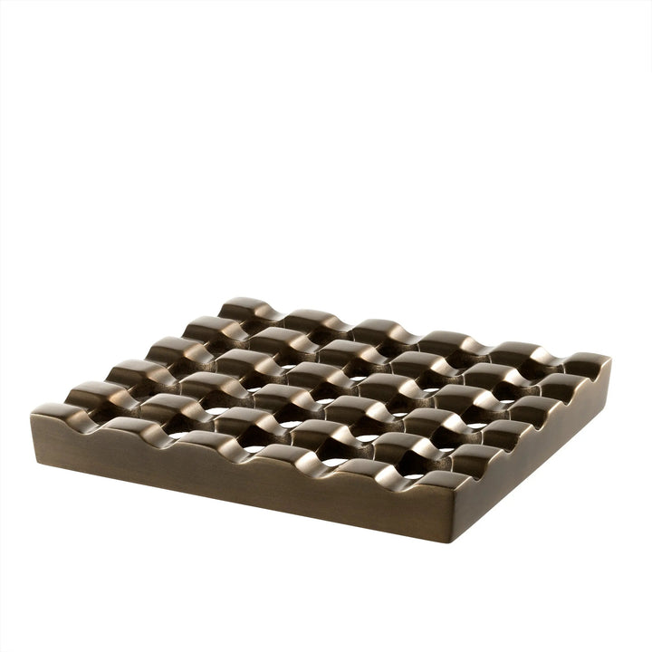 Ashtray Deluxe Dark Antique Brass Finish - image 3