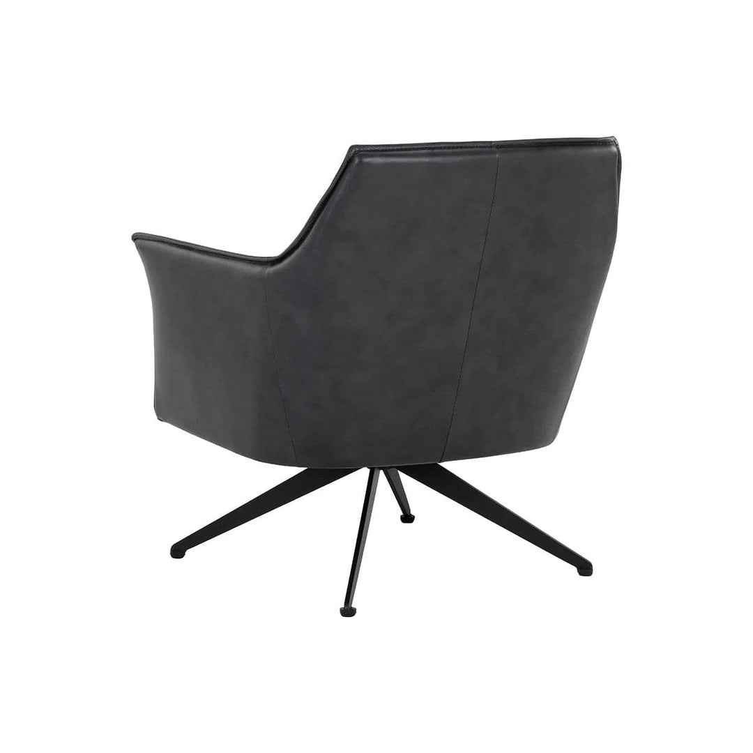 Crosby Swivel Lounge Chair-Sunpan-SUNPAN-111085-Lounge ChairsAlpine Black-5-France and Son