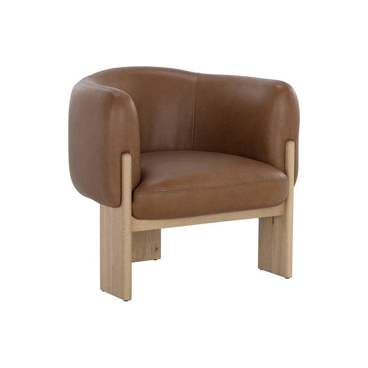 Trine Lounge Chair - Dark Brown / Rustic Oak-Sunpan-SUNPAN-111087-Lounge ChairsRustic Oak-8-France and Son