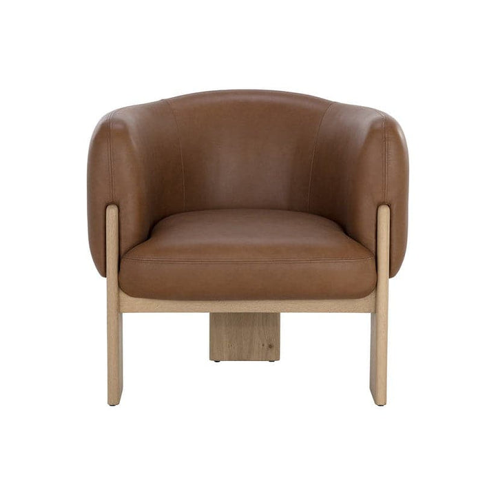 Trine Lounge Chair - Dark Brown / Rustic Oak-Sunpan-SUNPAN-111408-Lounge ChairsDark Brown-9-France and Son