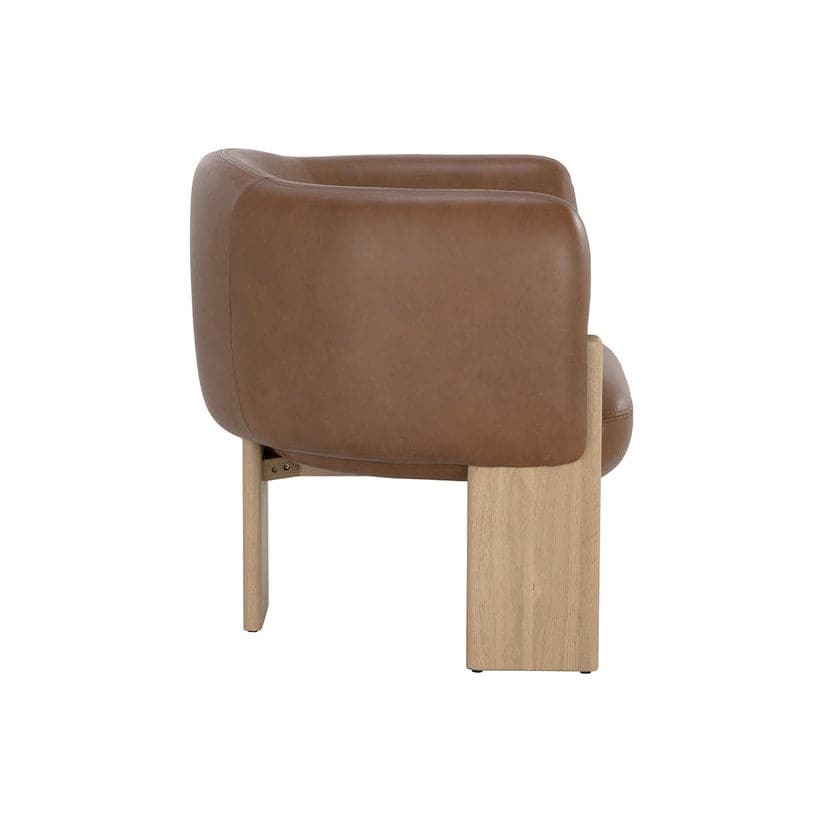 Trine Lounge Chair - Dark Brown / Rustic Oak-Sunpan-SUNPAN-111408-Lounge ChairsDark Brown-10-France and Son