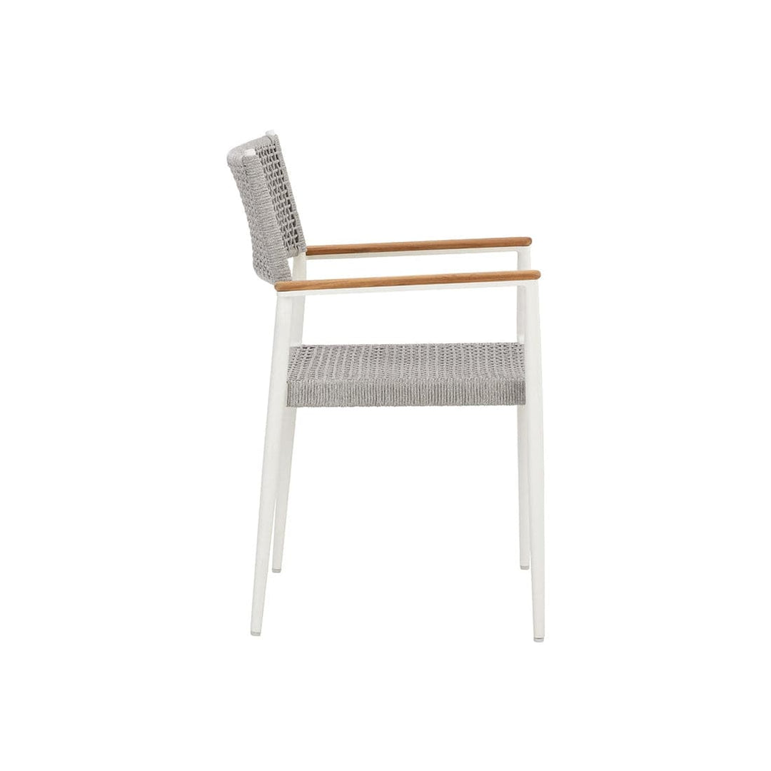 Nava Stackable Dining Armchair-Sunpan-SUNPAN-111091-Dining ChairsBlack/ Dark Grey-7-France and Son