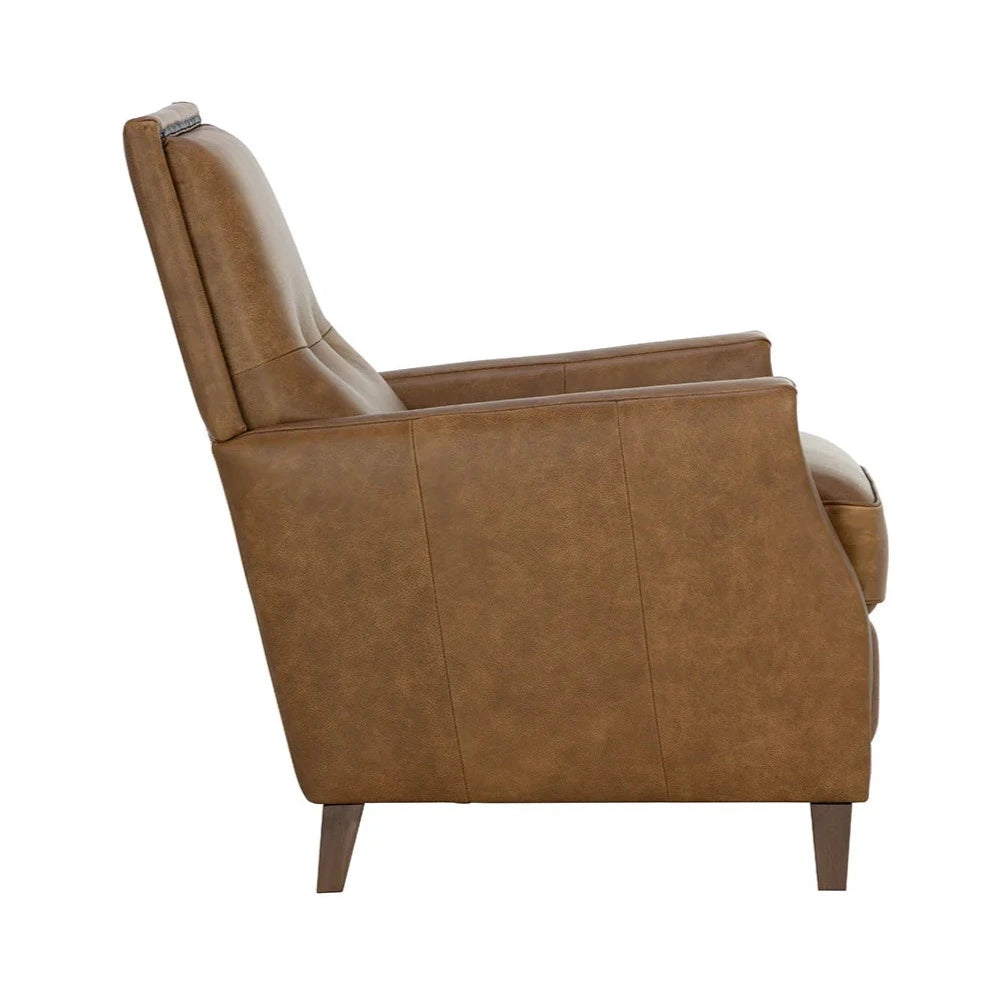 Florenzi Lounge Chair - Latte Leather