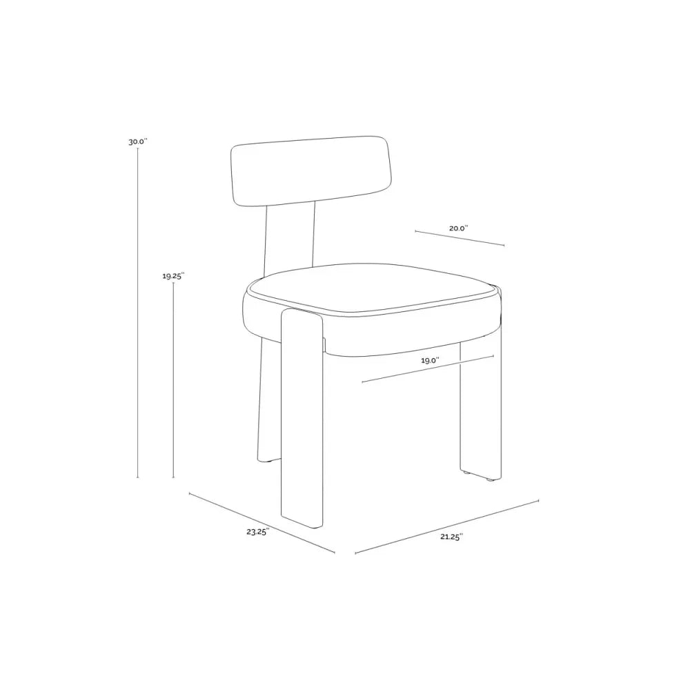 Horton Dining Chair - Warm Brown