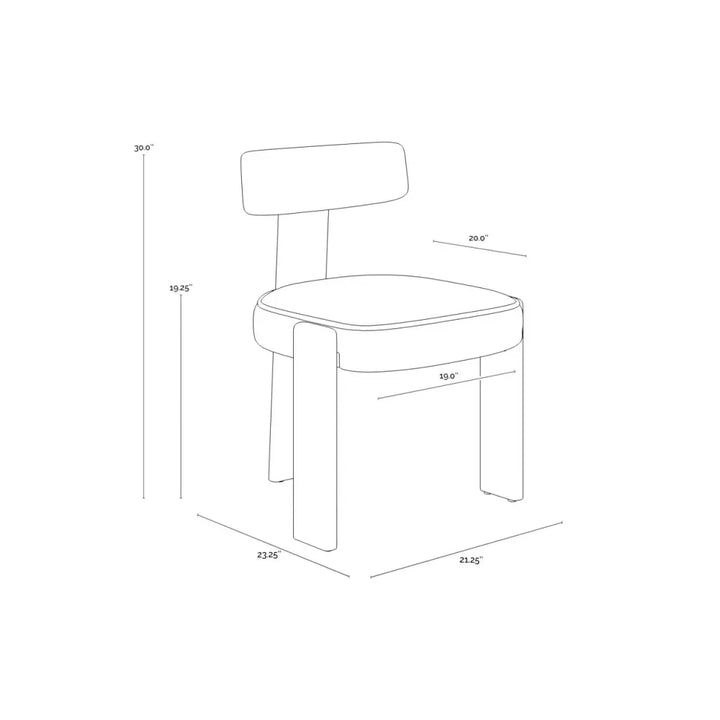 Horton Dining Chair - Warm Brown