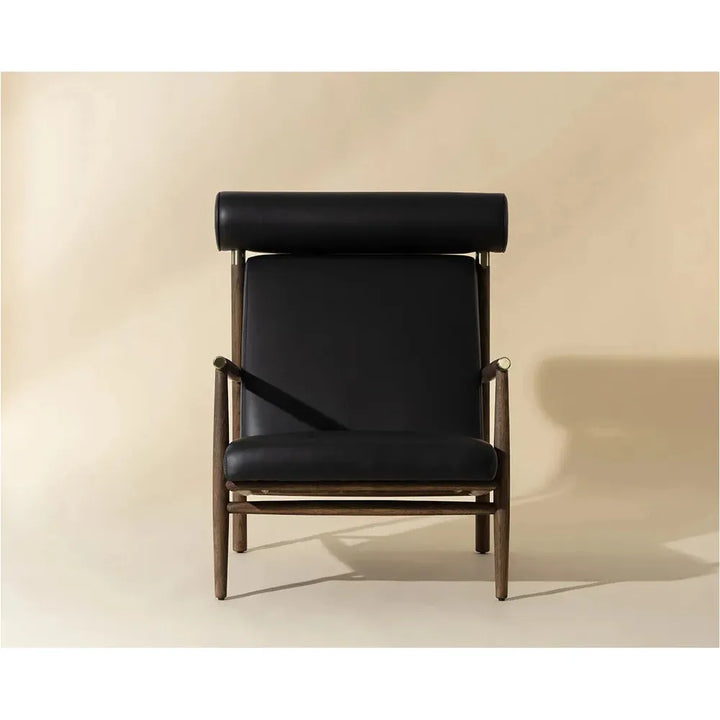 Biko Lounge Chair - Black Leather