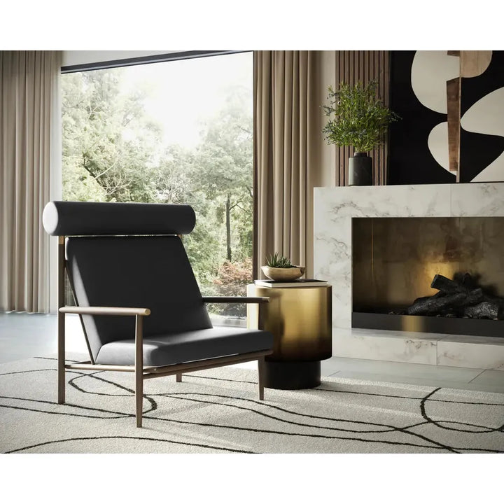 Lounge Chairs Biko Lounge Chair - Black Leather