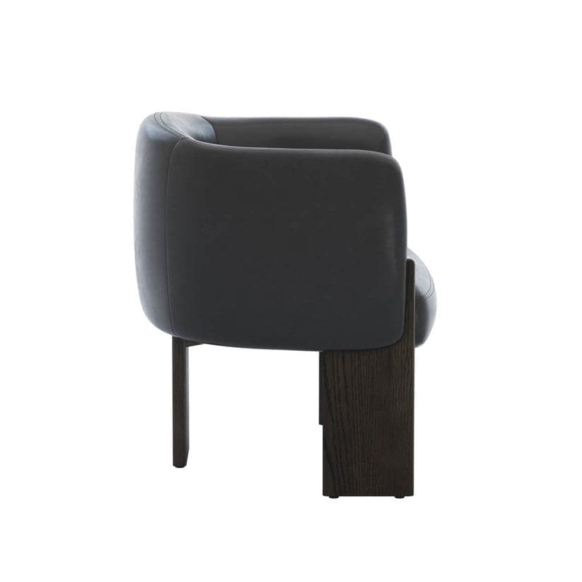 Trine Lounge Chair - Dark Brown / Rustic Oak-Sunpan-SUNPAN-111408-Lounge ChairsDark Brown-3-France and Son