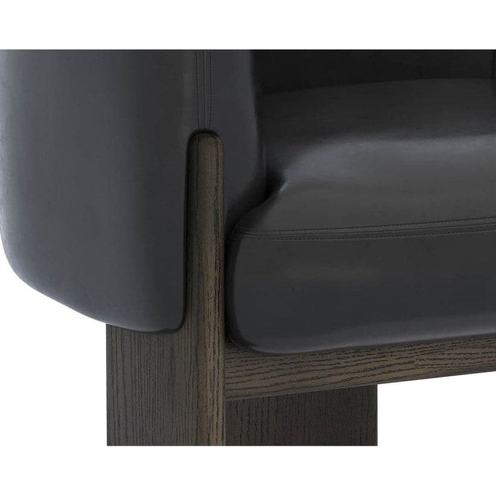 Trine Lounge Chair - Dark Brown / Rustic Oak-Sunpan-SUNPAN-111408-Lounge ChairsDark Brown-6-France and Son