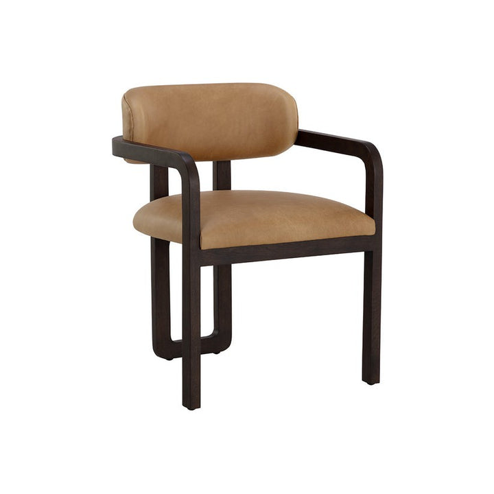 Madrone Dining Armchair - Brown / Rustic Oak-Sunpan-SUNPAN-111583-Dining ChairsBrown-1-France and Son