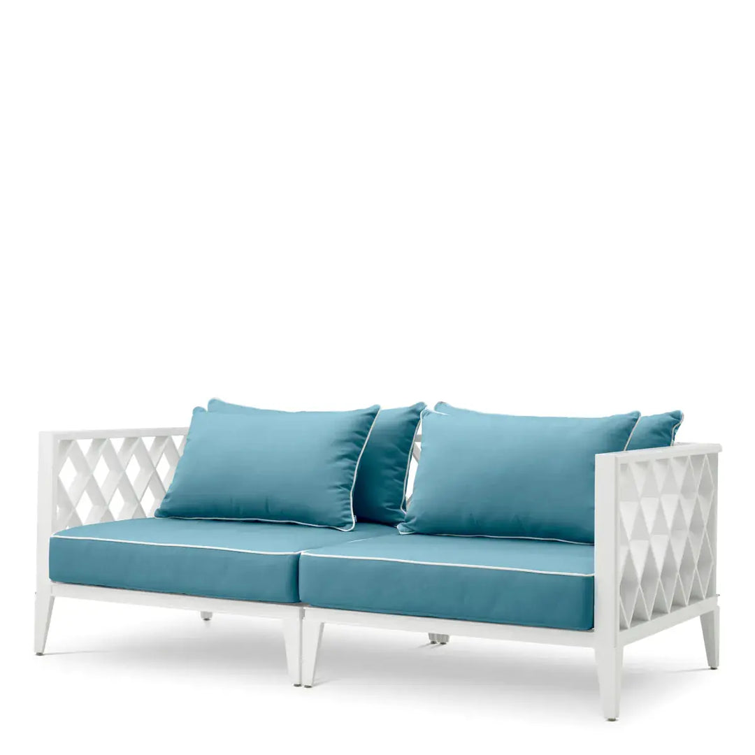 Outdoor Sofa Ocean Club S White Sunbrella Mineral Blue - image 1