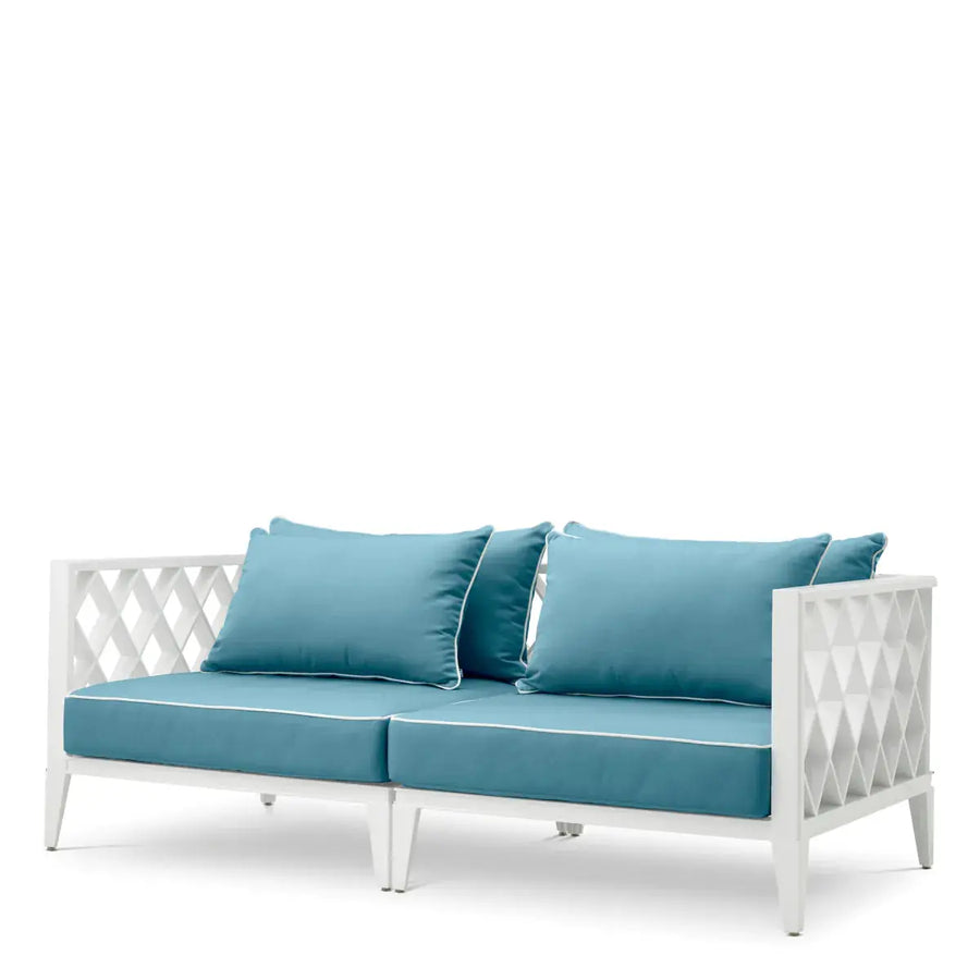 Outdoor Sofa Ocean Club S White Sunbrella Mineral Blue - image 1