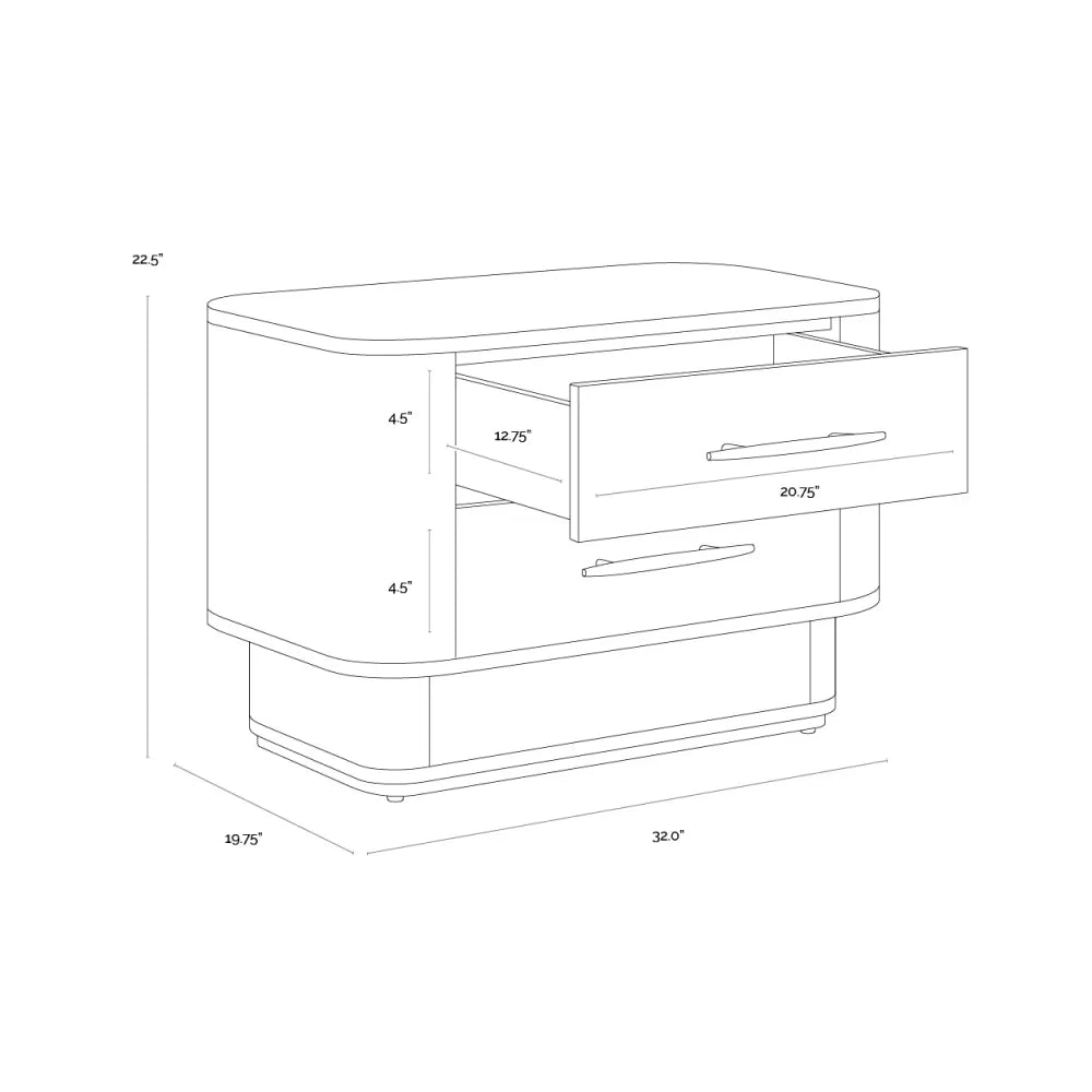 Ezekiel Burl Nightstand