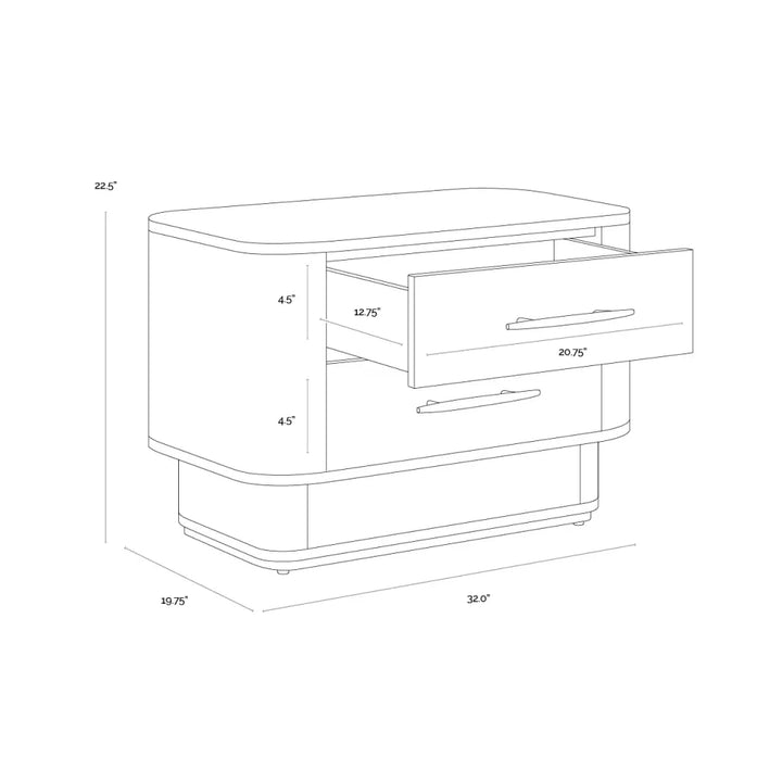 Ezekiel Burl Nightstand