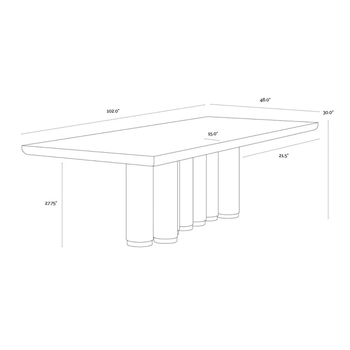 Salix Dining Table - 102"