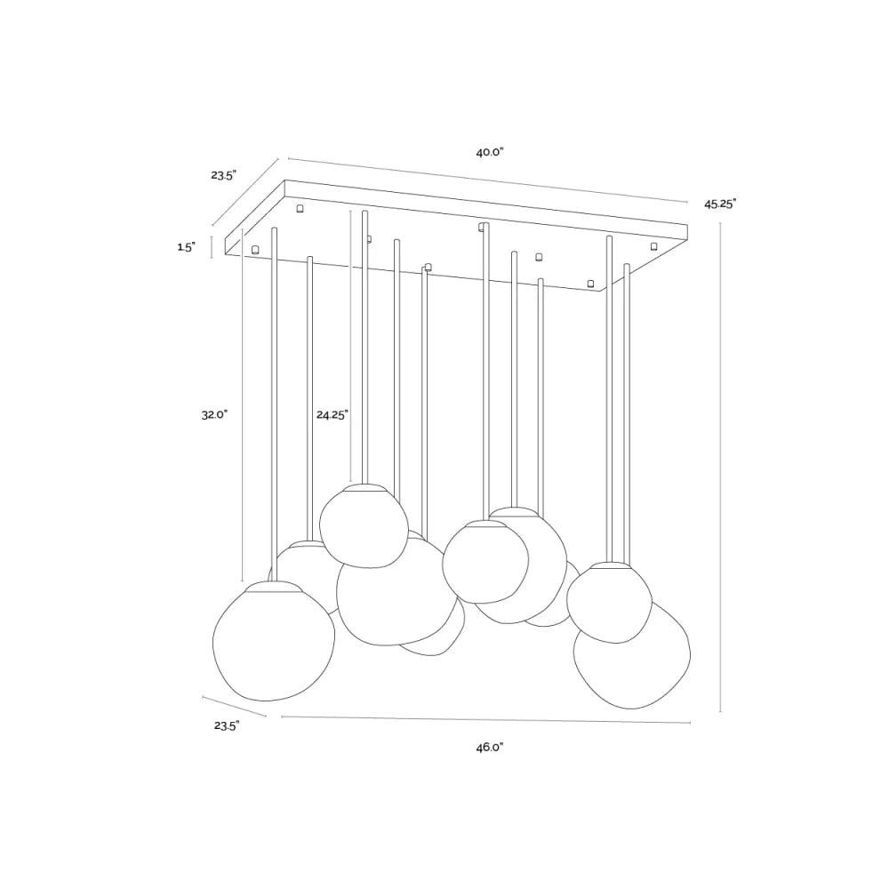 Dionis Chandelier - Rectangular