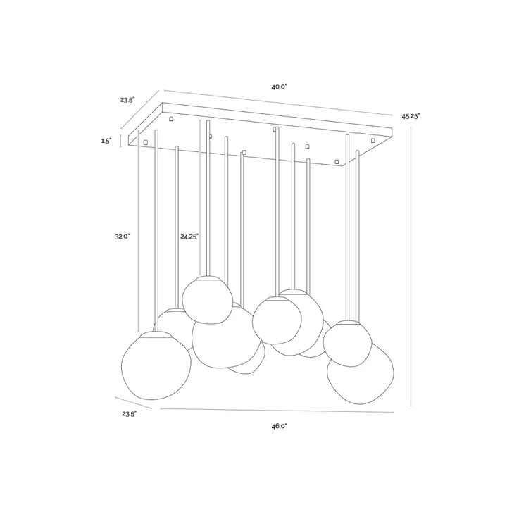 Dionis Chandelier - Rectangular