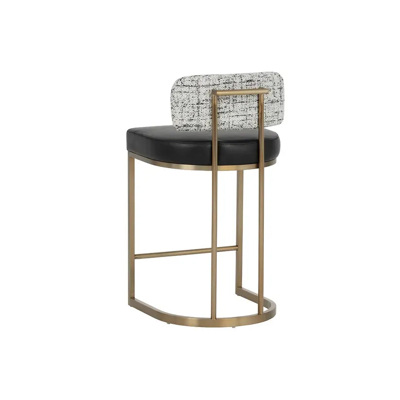 Larissa Counter Stool - Bravo Black / Halton Birch