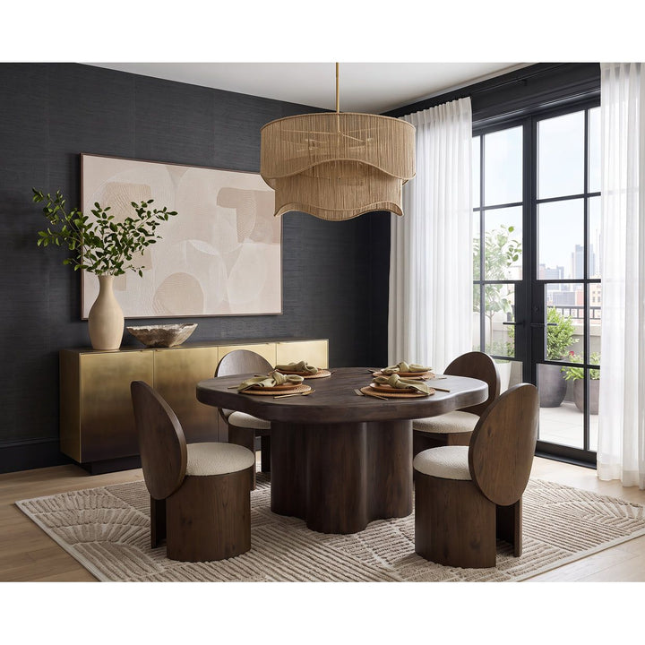 Bellona Dining Table - Heritage Brown - 68.5" - Dark Brown