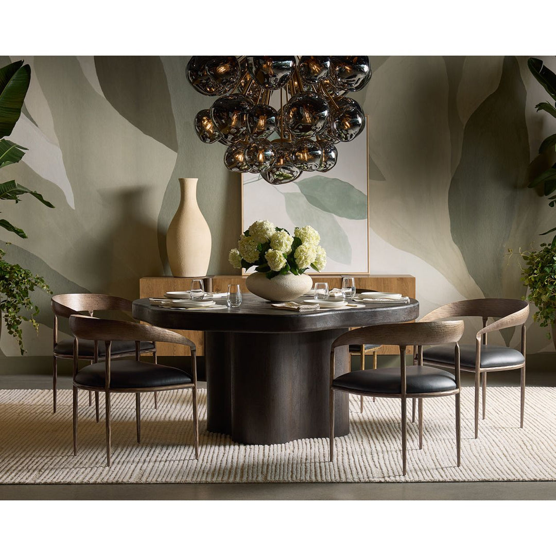 Bellona Dining Table - Heritage Brown - 68.5" - Dark Brown