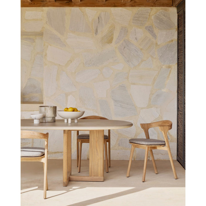 Trestle Outdoor Dining Table - lifestyle