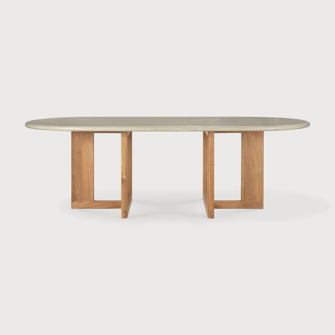 Trestle Outdoor Dining Table - front view
