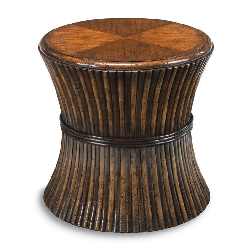 Rattan Drum Table-Woodbridge Furniture-WOODB-1142-22-Coffee Tables-1-France and Son