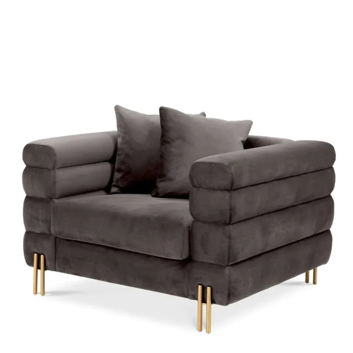 Chair York savona grey velvet
