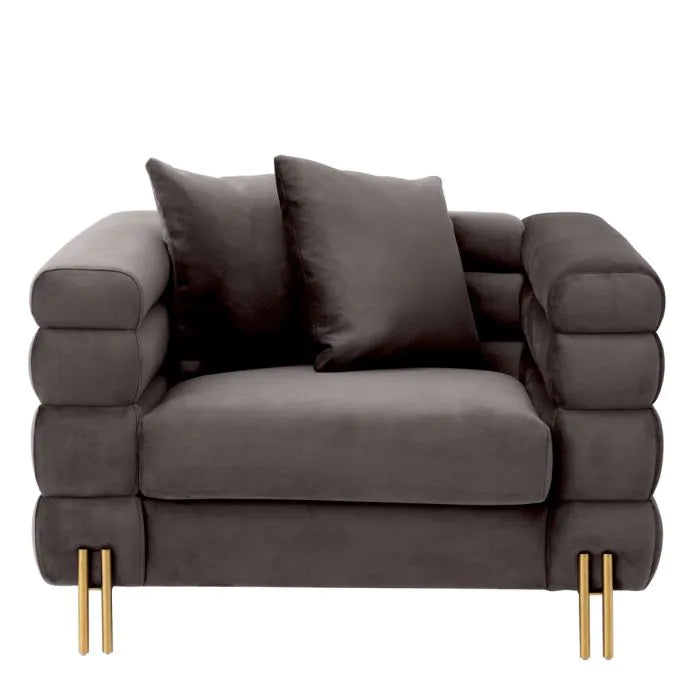 Chair York savona grey velvet