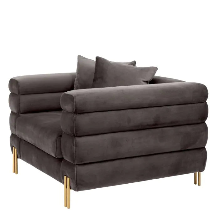 Chair York savona grey velvet