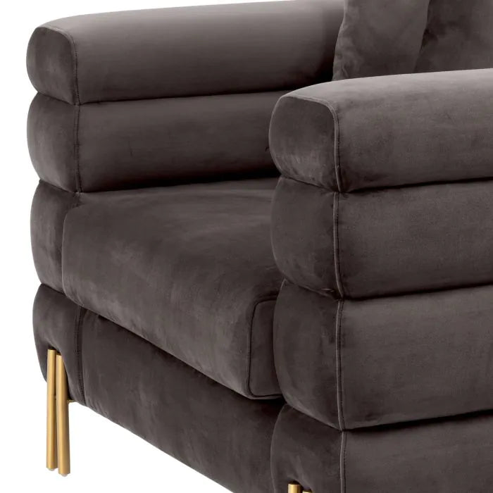 Chair York savona grey velvet