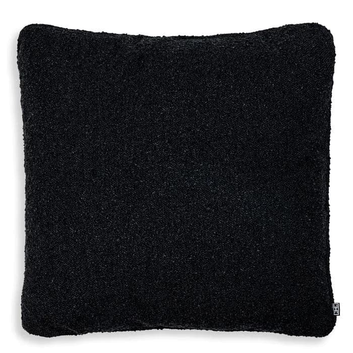 Cushion Bouclé-Eichholtz-EICHHOLTZ-115145-PillowsBouclé Black-3-France and Son