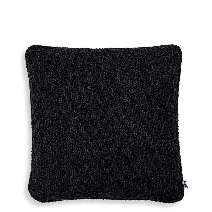 Cushion Bouclé-Eichholtz-EICHHOLTZ-115146-PillowsBouclé Black-Small-7-France and Son