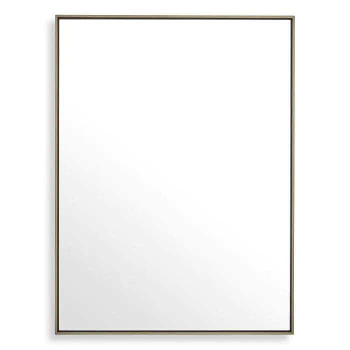 Mirror Redondo brushed brass finish 90 x 120 cm-Eichholtz-EICHHOLTZ-115230-Mirrors-3-France and Son