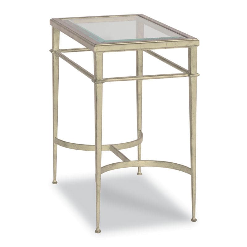 Madeline Rectangular Side Table-Woodbridge Furniture-WOODB-1156-51-Side TablesSilver Leaf-4-France and Son