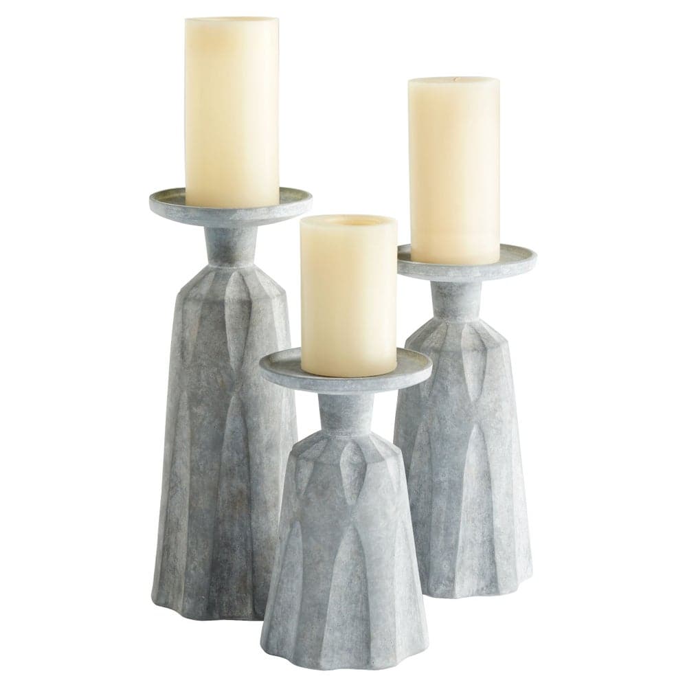 Attalus Candleholder-Cyan Design-CYAN-11564-Candle HoldersLarge-Grey-2-France and Son