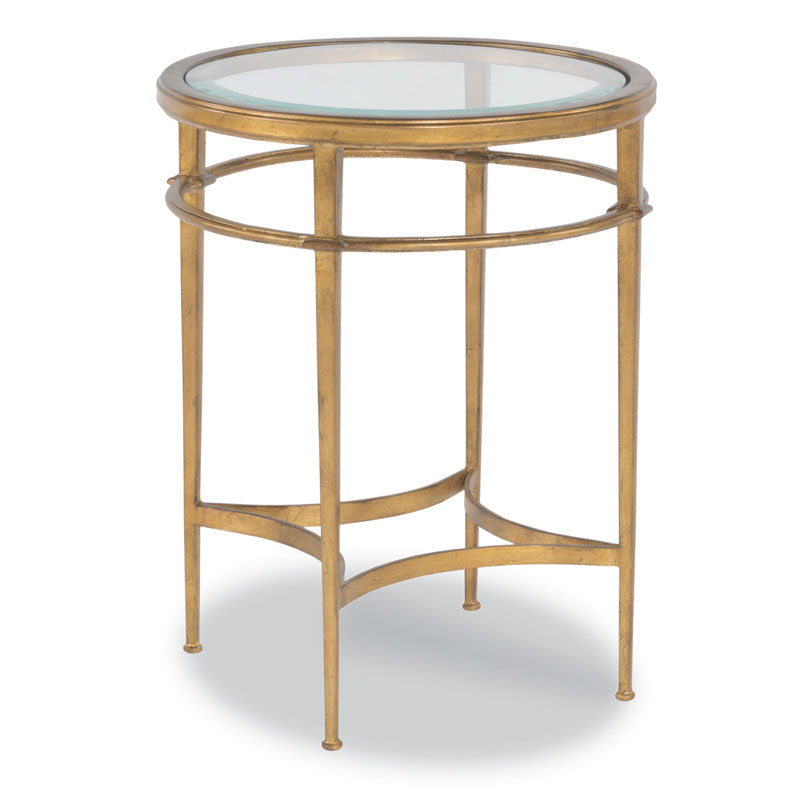 Madeline Round Side Table-Woodbridge Furniture-WOODB-1157-52-Side TablesGold Leaf-2-France and Son