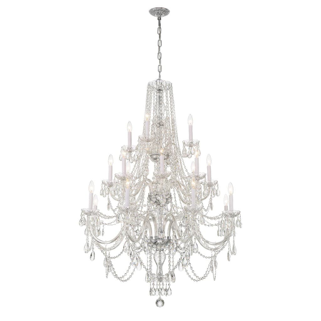 Traditional Crystal 20 Light Chandelier-Crystorama Lighting Company-CRYSTO-1157-CH-CL-MWP-ChandeliersPolished Chrome-1-France and Son