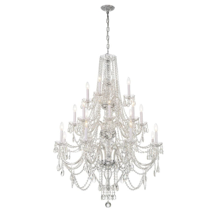 Traditional Crystal 20 Light Chandelier-Crystorama Lighting Company-CRYSTO-1157-CH-CL-MWP-ChandeliersPolished Chrome-1-France and Son