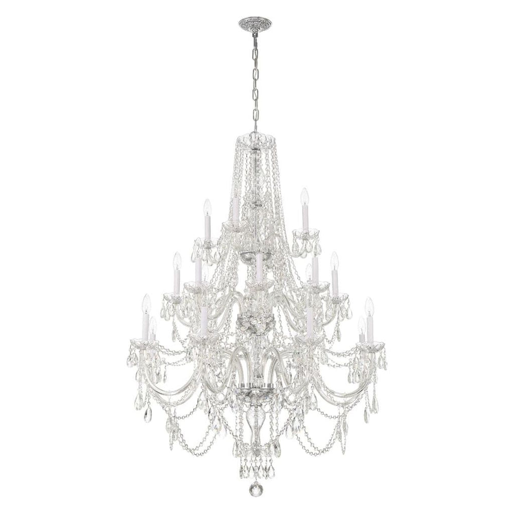 Traditional Crystal 20 Light Chandelier-Crystorama Lighting Company-CRYSTO-1157-CH-CL-MWP-ChandeliersPolished Chrome-2-France and Son