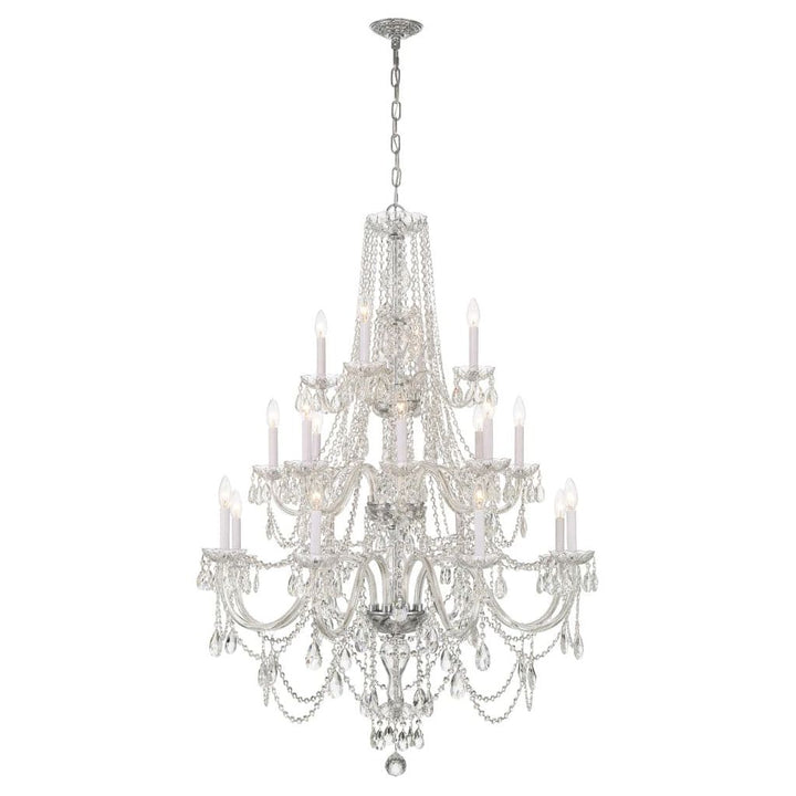 Traditional Crystal 20 Light Chandelier-Crystorama Lighting Company-CRYSTO-1157-CH-CL-MWP-ChandeliersPolished Chrome-3-France and Son