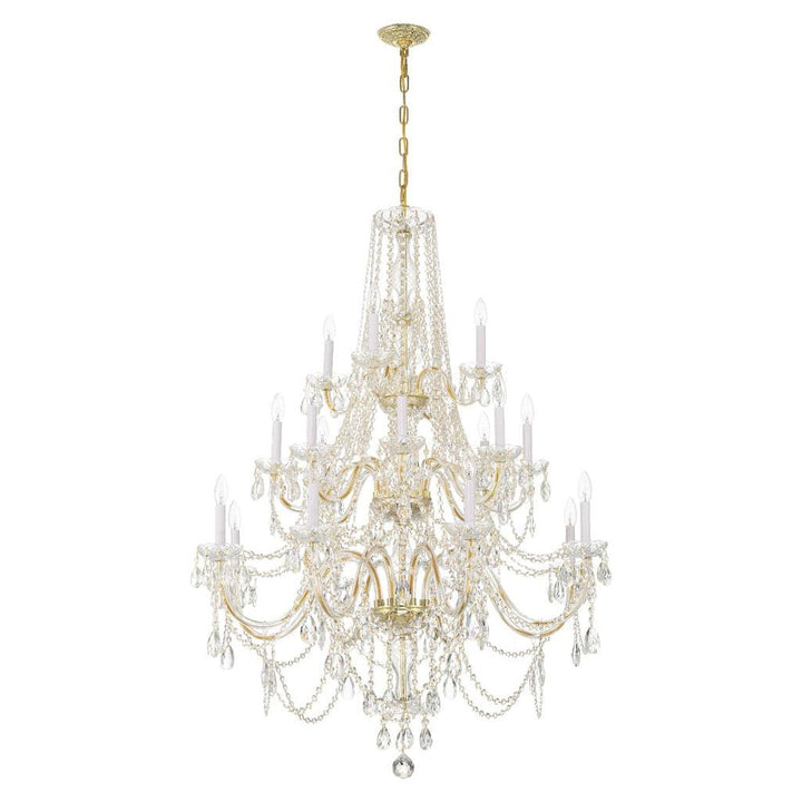 Traditional Crystal 20 Light Chandelier-Crystorama Lighting Company-CRYSTO-1157-CH-CL-MWP-ChandeliersPolished Chrome-6-France and Son