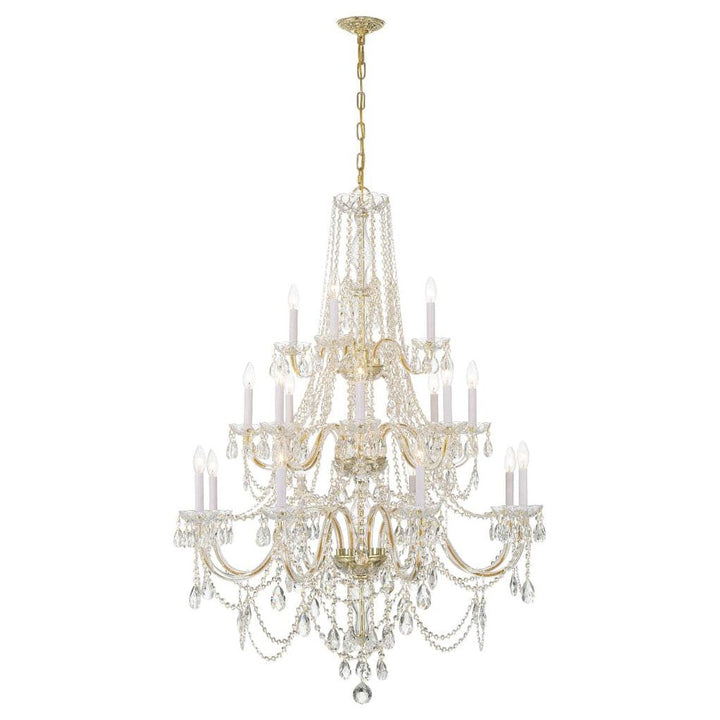 Traditional Crystal 20 Light Chandelier-Crystorama Lighting Company-CRYSTO-1157-CH-CL-MWP-ChandeliersPolished Chrome-7-France and Son