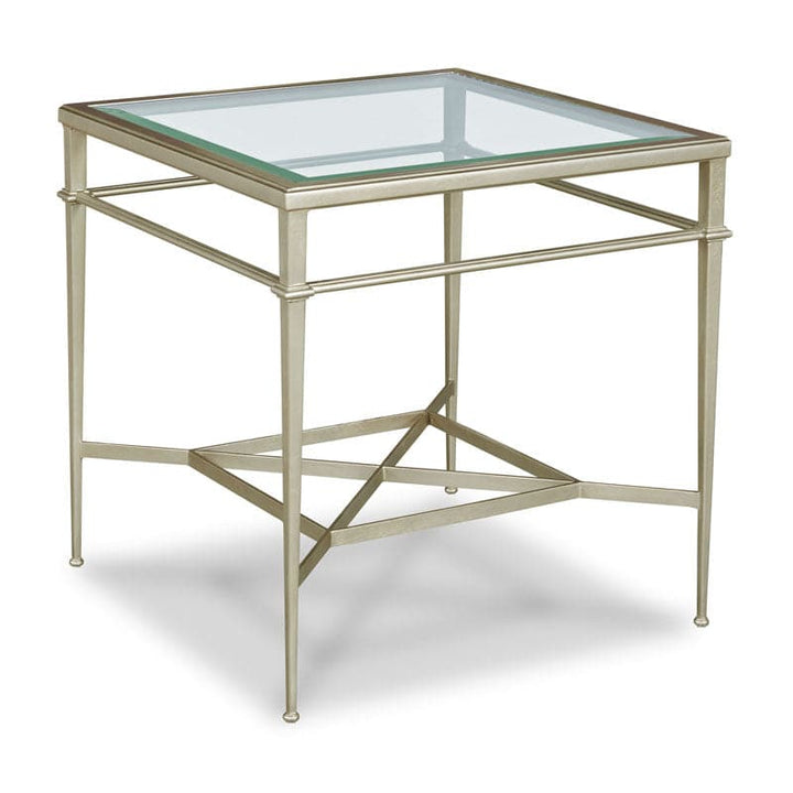 Madeline Square Lamp Table-Woodbridge Furniture-WOODB-1159-51-Side TablesSilver Leaf-5-France and Son