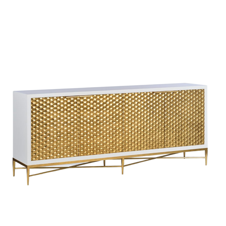 Honeycomb Sideboard-Oliver Home-OliverH-1160-06-Sideboards & Credenzas-1-France and Son